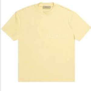 💛Fear of God Canary men’s Essentials short sleeve tee size large